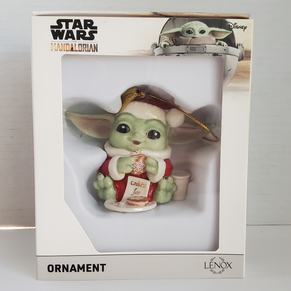 Disney Lenox Grogu Christmas Treats Ornament Multicolor New Open Box *READ*